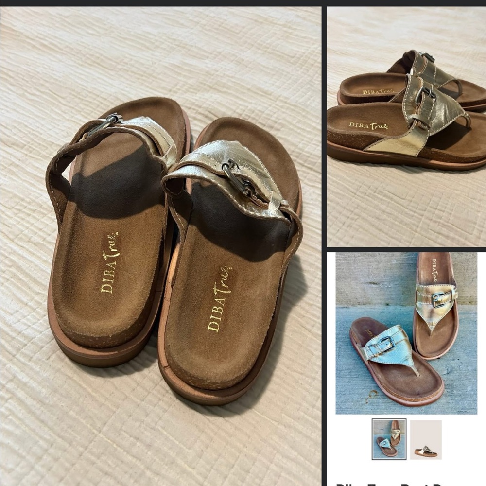 Diba Gold and Brown Sandals